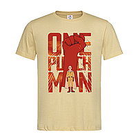 Песочная мужская/унисекс футболка Ванпанчмен (5-20-1-пісочний)