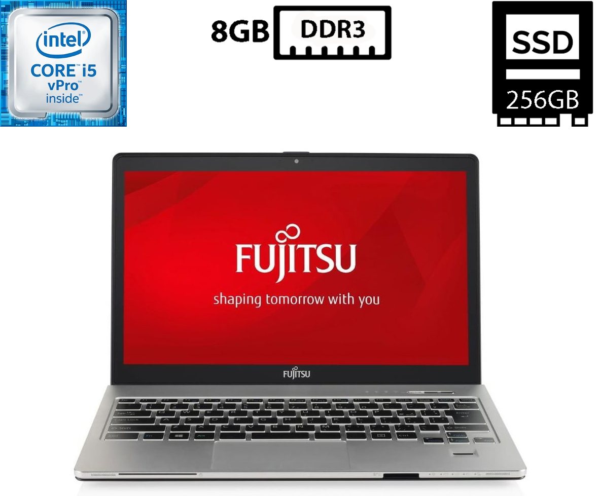 Ноутбук Fujitsu LifeBook S904/13.3"IPS Touch(1920x1080)/Intel Core i5-4300U 1.90GHz/8GB DDR3/SSD 256GB/Intel HD Graphics/Camera