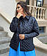 Жіноча стьобана куртка-сорочка на кнопках, фото 8