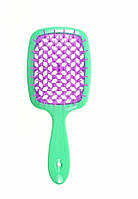 Щітка для волосся Superbrush Janeke Оригінал зелено-фіолетова
