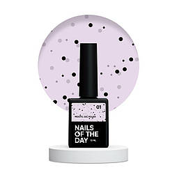 NAILSOFTHEDAY MiDots gel polish 01 — молочно–рожевий гель лак з чорними крапочками, 10 мл