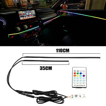 Підсвітка панелі амбієнт Ambient light RGB від USB 110см + 35см