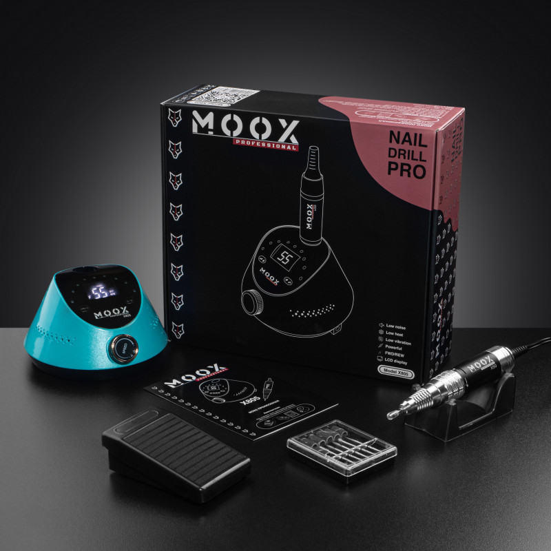 Фрезер Moox Professional X805 для манікюру та педикюру на 55 000 об./хв. та 80W. (Бірюзовий), фото 1