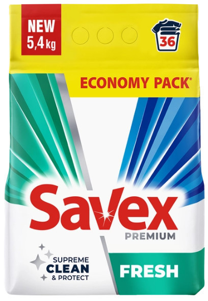 Пральний порошок Savex Premium Fresh 5.4 кг (3800024047954)