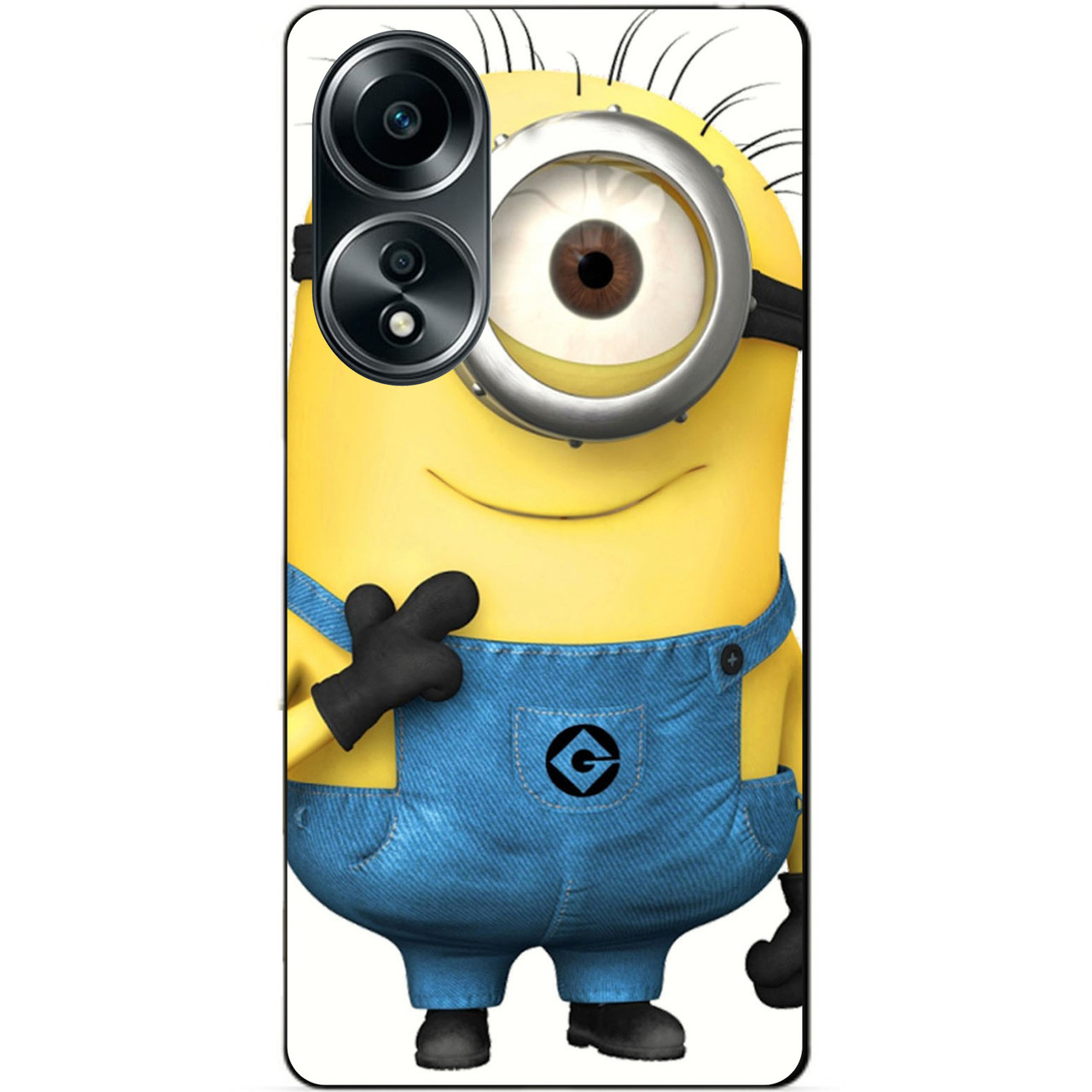 Силіконовий бампер чохол для Oppo A58 з малюнком Міньйон Кевін Minion