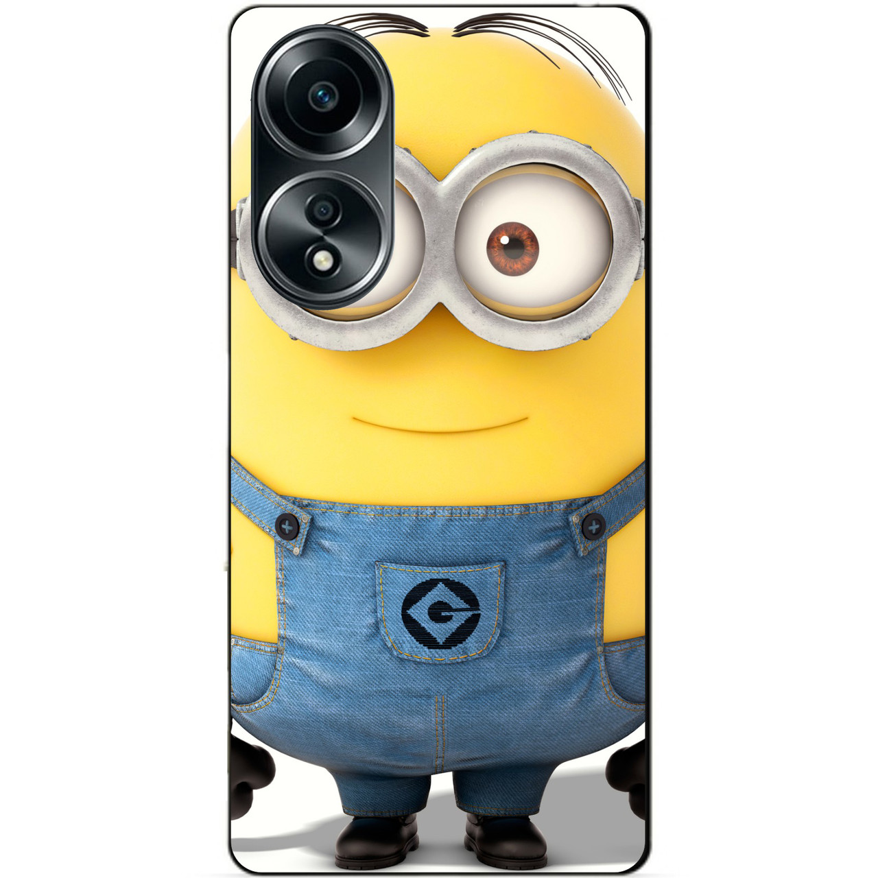 Силіконовий бампер чохол для Oppo A58 з малюнком Міньйон Стюарт Minion