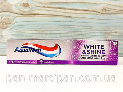 Зубна паста вибілювальна Aquafresh White s Shine 100 мл Словаччина