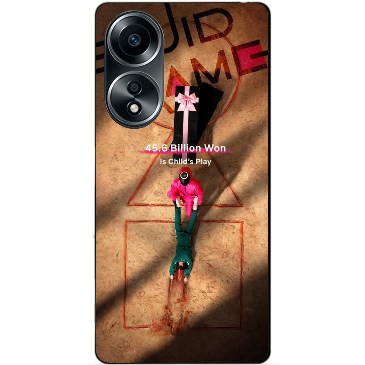 Силіконовий бампер чохол для Oppo A58 з картинкою Гра в кальмара