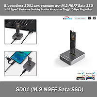 Blueendless SD01 док-станция для ССД M.2 NGFF Sata SSD - USB Type-С Enclosure Docking Station Kecepatan Tinggi