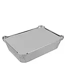 Кришка до прямокутного алюмінієвого контейнера 2000 мл з алюмінієвої фольги і картону (R64L), фото 6