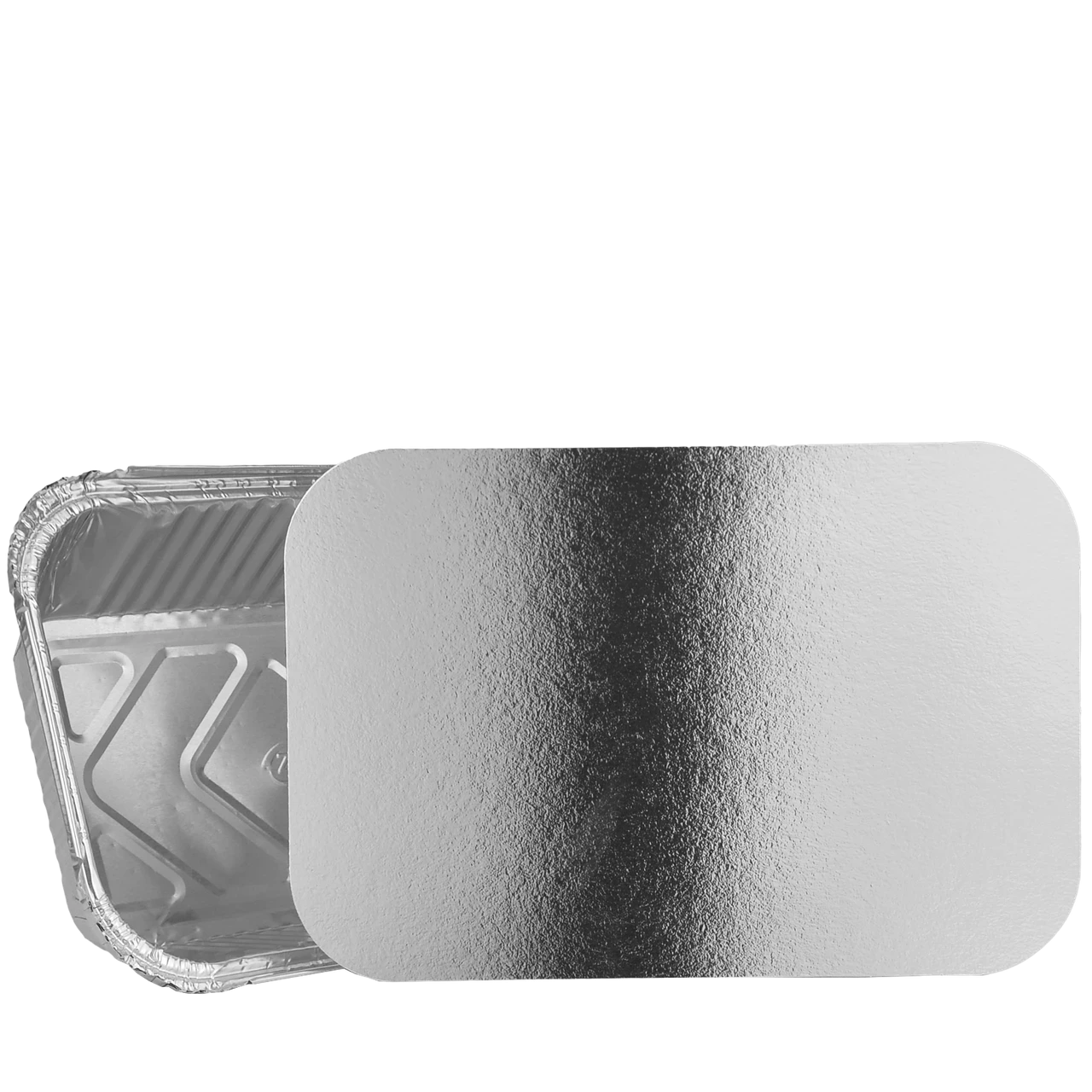 Кришка до прямокутного алюмінієвого контейнера 920 мл з алюмінієвої фольги і картону (R21L), фото 1