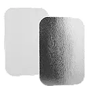 Кришка до прямокутного алюмінієвого контейнера 920 мл з алюмінієвої фольги і картону (R21L), фото 2