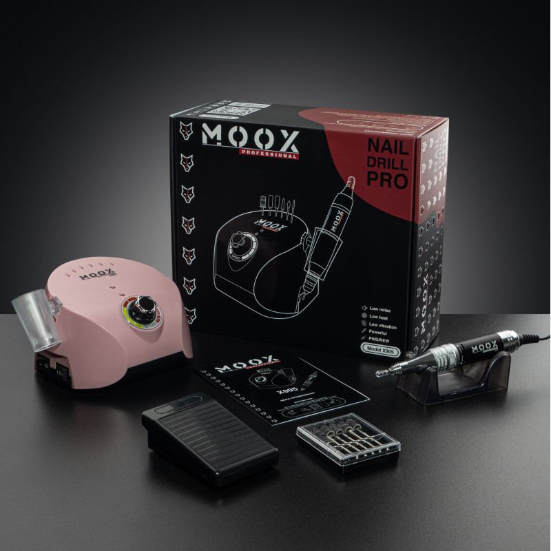 Фрезер Moox Professional X905 для манікюру та педикюру на 45 000 об./хв. та 70W. (Рожевий), фото 1