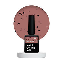 NAILSOFTHEDAY MiDots gel polish 08 — цегляний гель лак з чорними крапочками, 10 мл