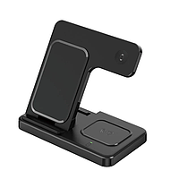 Складной бездротовый зарядный прибор 3-в-1 для iPhone, AirPods и iWatc