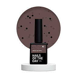 NAILSOFTHEDAY MiDots gel polish 10 — світло–коричневий гель лак з чорними крапочками, 10 мл