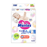 Подгузники Merries S (4-8 кг) 70 шт (mep2)