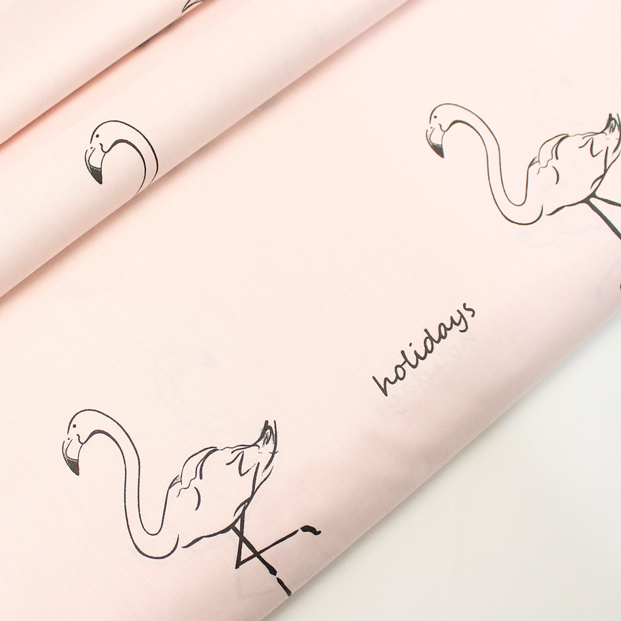 Сатин "Фламінго" на перлово-рожевому тлі No 160-75 с, фото 1