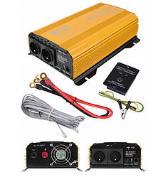 Перетворювач напруги авто інвертор Volt Polska Sinus 1500 Plus 12V 230V 1000/1500 Вт чиста синусоїда