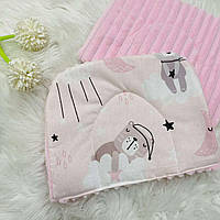 Двостороння плюшева подушка для дівчинки рожева