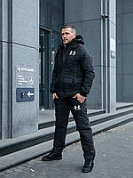 Зимовий теплий чоловічий стьобаний спортивний костюм: куртка на овчині + штани (р.46-54). Арт-1223/29