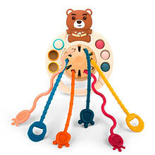 Брязкальце прорізувач Монтессорі іграшка для дітей, Ведмідь