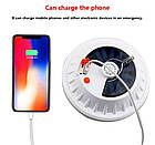 Аварійний світильник, що перезаряджається, 12Вт d16см на сонячній батареї, фото 7