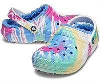 Сабо утеплені Crocs classic lined tie dye clog EUR36-37 / US M4/W6 оригінал