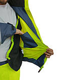 Куртка сигнальна утеплена LIME (4в1) ВО, лайм/темно-синій, фото 5
