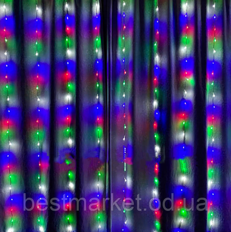 Внутрішня світлодіодна Гірлянда Водоспад 240 Led 3 х 2 м Мульти пр/пр