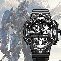 Часы мужские электронные Transformers со светодиодной подсветкой и стерео-циферблатом 8981 Серый