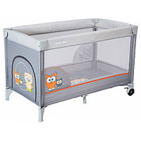 Манеж - кроватка Сова Baby Mix HR-8052 grey 30424, World-of-Toys