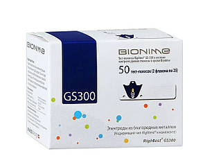 Тест-смужки для глюкометра Біонайм (Bionime) GS300 Rightest 50 шт.