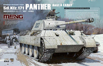 Sd.Kfz.171 Panther Ausf.A Early. Збірна модель танка у масштабі 1/35. MENG MODEL TS-046, фото 1