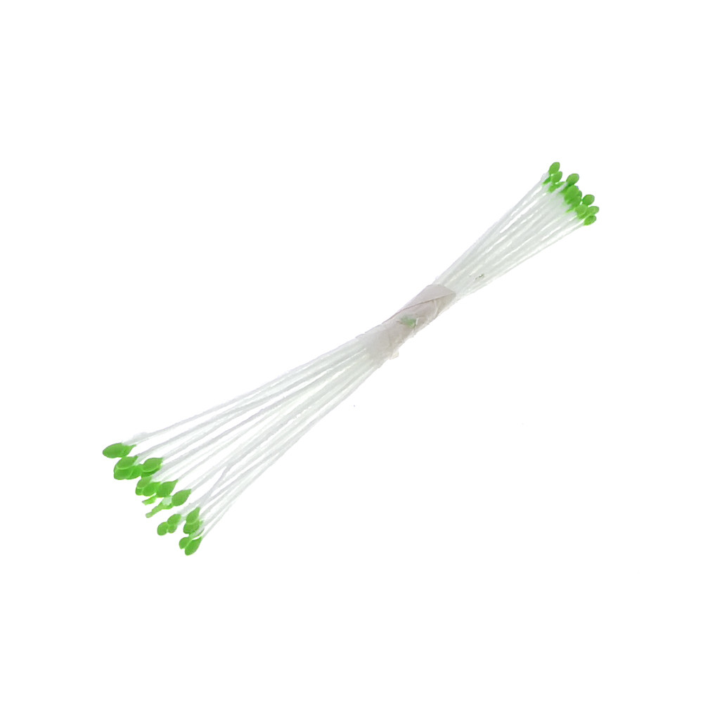 Тайські тичинки міні, 23-25 ниток, 1 мм, ЗЕЛЕНІ, фото 1