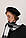 Кашеміровий палантин шарф у клітину із бахромою PASHMINA чорно-білий, фото 3