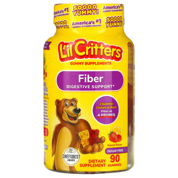Fiber Digestive Support Natural Flavors L'il Critters 90 жувальних таблеток