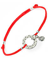 Серебряный браслет Family Tree Jewelry Line Красный «Киевская область» регулируеться родированное серебро