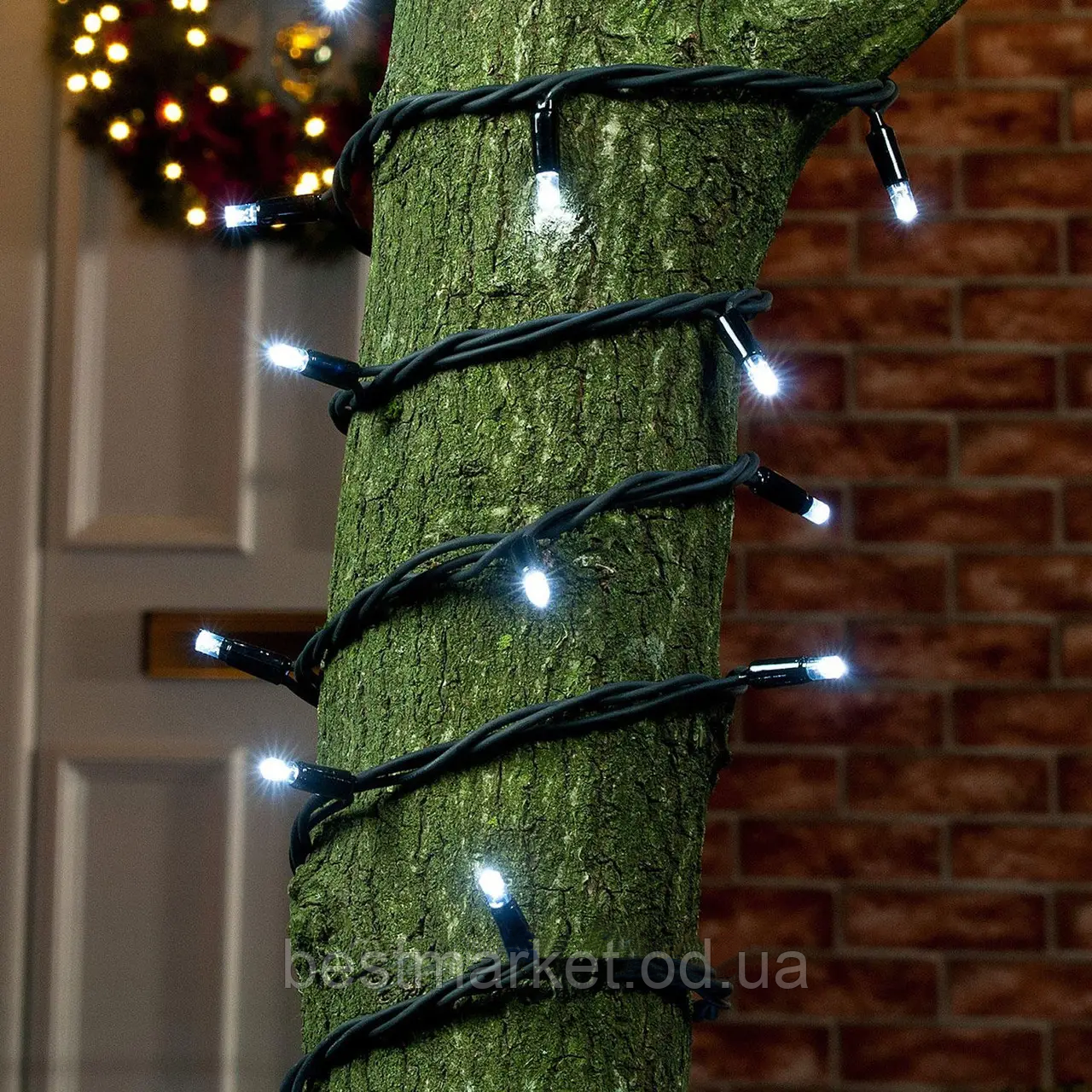 Вулична Гірлянда Нитка 800 Led 50 м Холодний Білий зілля/пр, фото 1