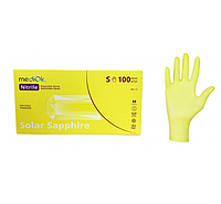 Перчатки нитриловые текстурированные Solar Saphire MediOk 100шт\уп р.XS