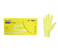 Рукавички нітрилові текстуровані Solar Saphire MediOk 100шт\уп р.XS