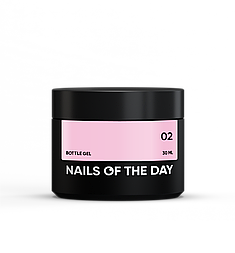 Гель NAILSOFTHEDAY Bottle gel №02 надміцний гель (блідно-рожевий), 30 мл