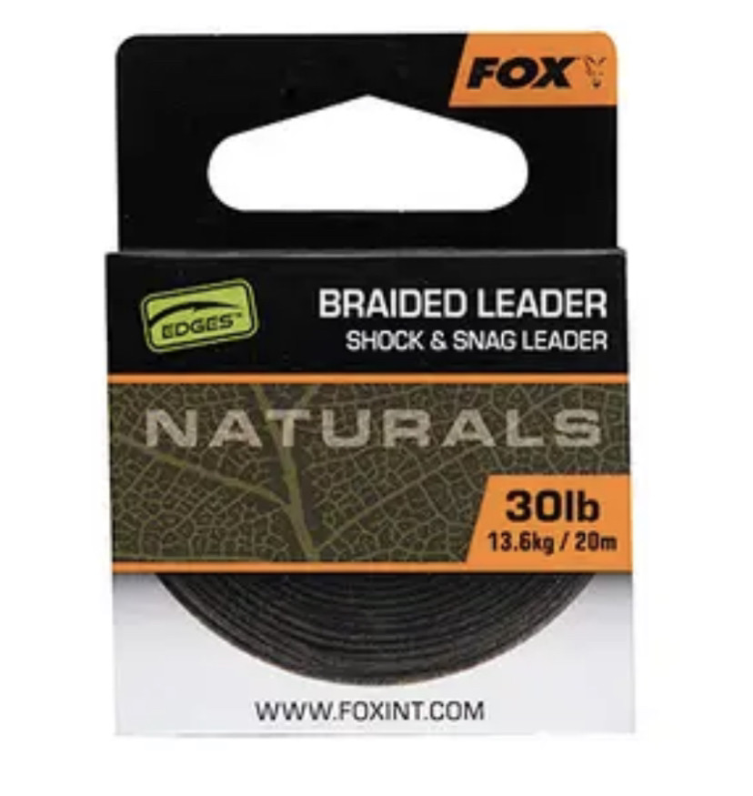 Шок лідер Fox Naturals Braided Leader30lb/13.6kg