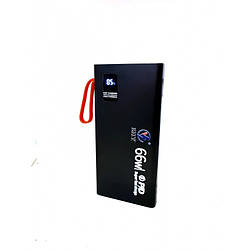 Повербанк Power Bank 10000mAh з індикатором виходом на 2-USB кабелями на type-c мікро USB та ліхтариком ZHY-564