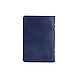 Шкіряна обкладинка-органайзер для ID паспорта та інших документів блакитного кольору, фото 2