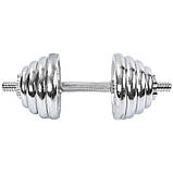 Гантелі розбірні (набірні) хромовані TA-8209-30 2 шт по 15 кг, фото 2