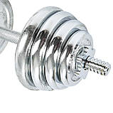 Гантелі розбірні (набірні) хромовані TA-8209-30 2 шт по 15 кг, фото 3