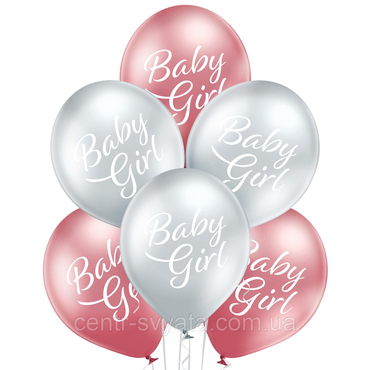 Латексна кулька BELBAL 12"(30 см) Baby Girl (на хром)