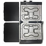 Гриль електричний притискний Zepline086 3500W Електрогриль контактний зі знімними пластинами для дому, фото 6