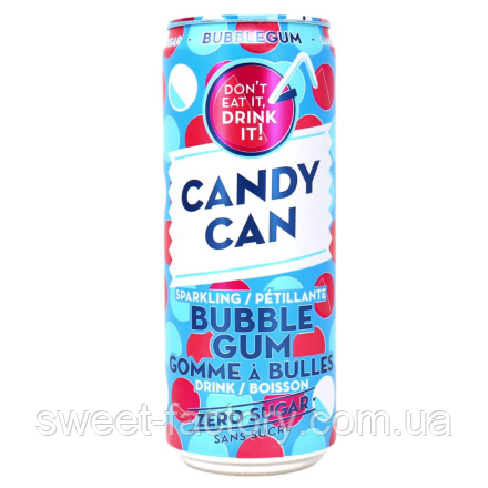 Candy Can Sparklin Bubble Gum Zero Sugar 500ml, фото 1